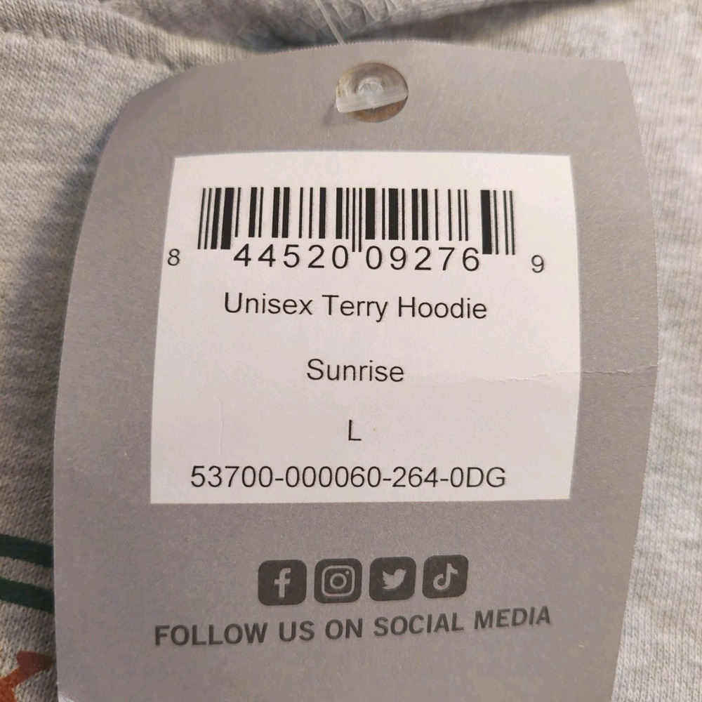 Stormy Kromer Unisex Sunrise USA Terry Cotton Blend Hoodie Gray L NEW! - Picture 5 of 12